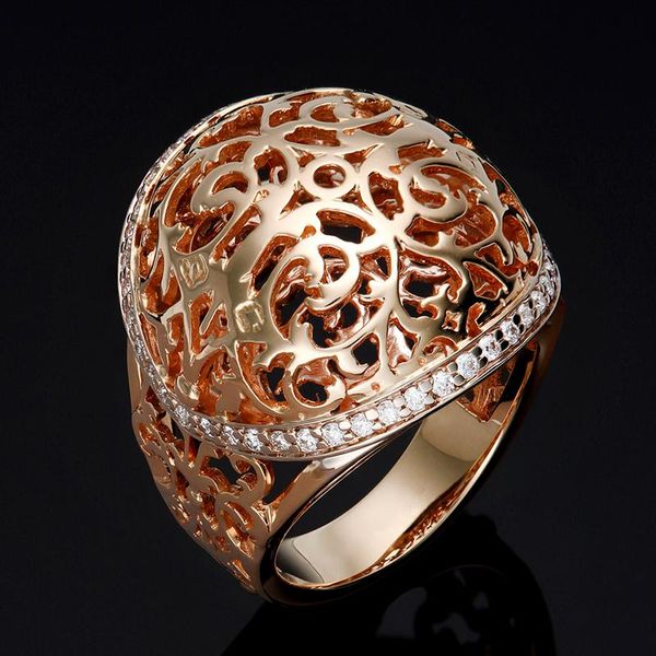 cluster rings kinel 2021 hollow flower 585 rose gold ring round micro-wax inlay natural zircon women wedding party fine jewelry, Golden;silver
cluster rings kinel 2021 hollow flower 585 rose gold ring round micro-wax inlay natural zircon women wedding party fine jewelry, Golden;silver