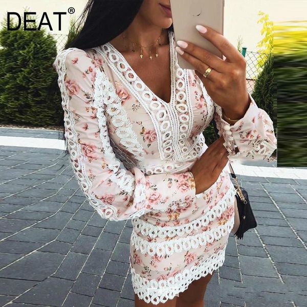 casual dresses deat 2021 spring arrivals fashion long sleeve slim v neck hollow out floral print short mini bodycon dress women mi410, Black;gray
casual dresses deat 2021 spring arrivals fashion long sleeve slim v neck hollow out floral print short mini bodycon dress women mi410, Black;gray