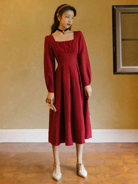 casual dresses sprin square collar red women elegant slim mesh patchwork retro long sleeve high waist robe female mujer vestidos k95g, Black;gray
casual dresses sprin square collar red women elegant slim mesh patchwork retro long sleeve high waist robe female mujer vestidos k95g, Black;gray