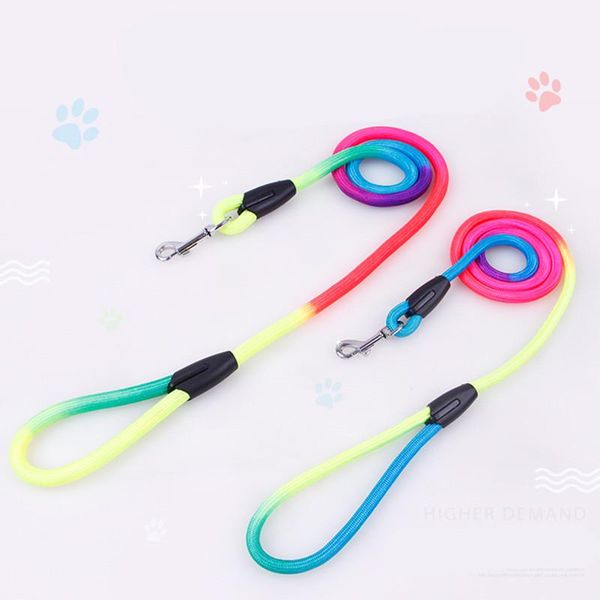dog collars & leashes 2021 pets use strong nylon lead rope rainbow colorful cute small cats supplier
dog collars & leashes 2021 pets use strong nylon lead rope rainbow colorful cute small cats supplier