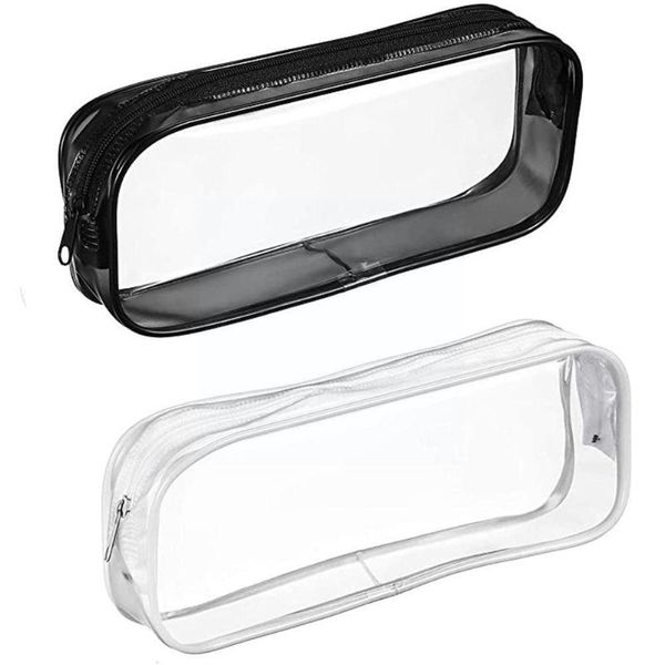 pencil bags 1pc transparent pvc black white large capacity bag student storage zipper stationery i0g0
pencil bags 1pc transparent pvc black white large capacity bag student storage zipper stationery i0g0