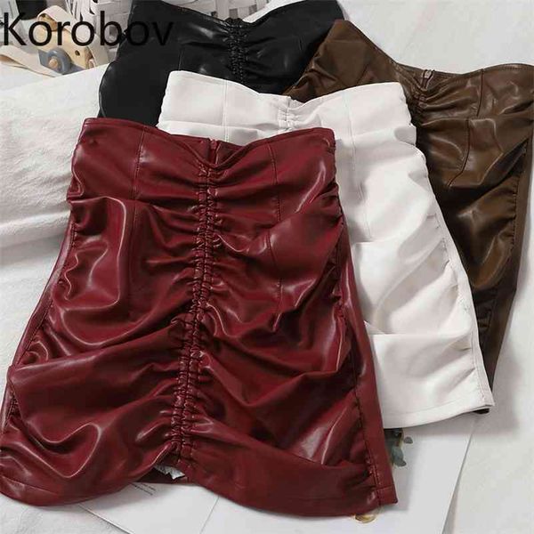 korobov vintage preppy style women skirts korean autumn streetwear mini skirts streetwear high waist a-line pu faldas mujer 210430, Black
korobov vintage preppy style women skirts korean autumn streetwear mini skirts streetwear high waist a-line pu faldas mujer 210430, Black