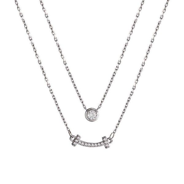 pendant necklaces jewellery korean fashion double-layer cool zircon titanium steel trend design clavicle chain necklace for women, Silver
pendant necklaces jewellery korean fashion double-layer cool zircon titanium steel trend design clavicle chain necklace for women, Silver
