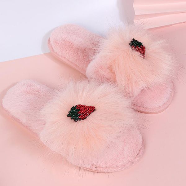 slippers women fur cute strawberry fruit decoration indoor plush solid color winter flat keep warm hairy female, Black
slippers women fur cute strawberry fruit decoration indoor plush solid color winter flat keep warm hairy female, Black