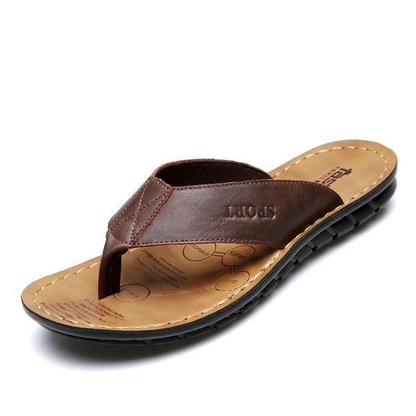 slippers 2021 brand summer men male genuine leather flip flops for man vintage casual beach sandals non-slide zapatos shoes, Black
slippers 2021 brand summer men male genuine leather flip flops for man vintage casual beach sandals non-slide zapatos shoes, Black