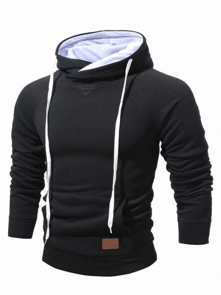 men patched kangaroo pocket drawstring hoodie m7tf#, Black
men patched kangaroo pocket drawstring hoodie m7tf#, Black
