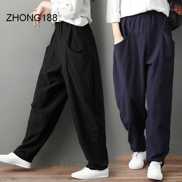 women's pants & capris pant women casual color classical cotton linen comfortable elastic waist pockets loose office lady retro clothin, Black;white
women's pants & capris pant women casual color classical cotton linen comfortable elastic waist pockets loose office lady retro clothin, Black;white