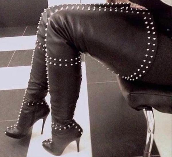 boots fghgf women over the knee rivets stiletto11.5cm high heels round toe black night club shoes us size 5
boots fghgf women over the knee rivets stiletto11.5cm high heels round toe black night club shoes us size 5