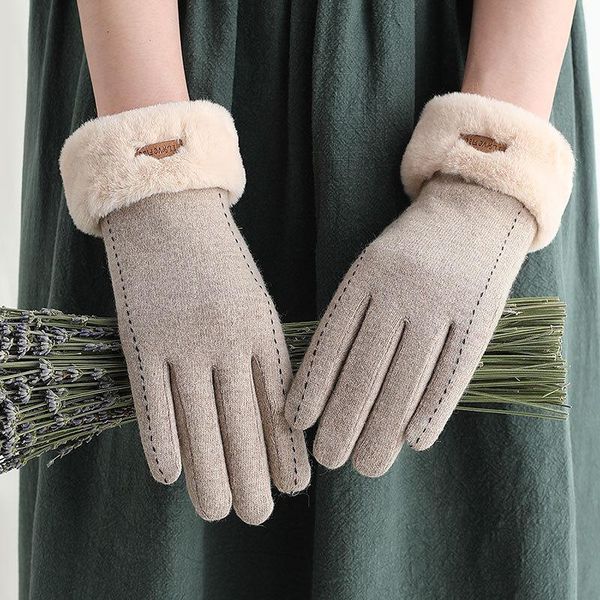 cycling gloves wool warm female winter thickening korean version cute student touch screen driving riding, Black
cycling gloves wool warm female winter thickening korean version cute student touch screen driving riding, Black