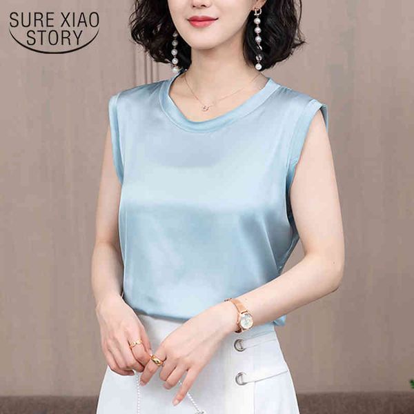 loose sky blue elegant women sleeveless blouse silk satin shirts blusas fashion round collar women's clothing 9173 50 210417, White
loose sky blue elegant women sleeveless blouse silk satin shirts blusas fashion round collar women's clothing 9173 50 210417, White