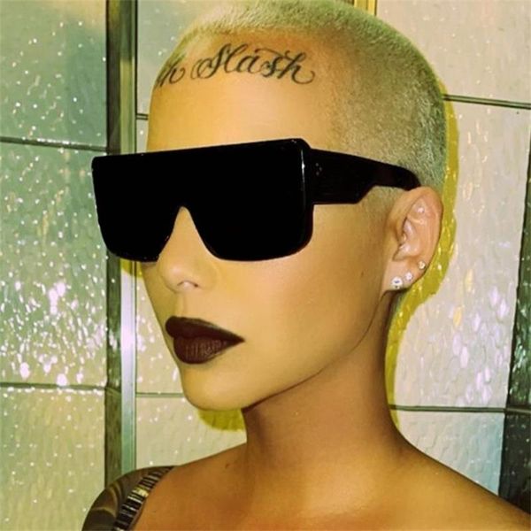 sunglasses classic vintage oversize square big frame sun glasses for women black leopard one piece flat top, White;black
sunglasses classic vintage oversize square big frame sun glasses for women black leopard one piece flat top, White;black