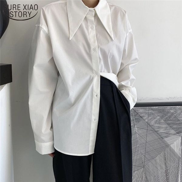 korean lapel solid color women's shirts versatile long sleeve single breasted blouse women autumn blusas mujer 12541 210508, White
korean lapel solid color women's shirts versatile long sleeve single breasted blouse women autumn blusas mujer 12541 210508, White