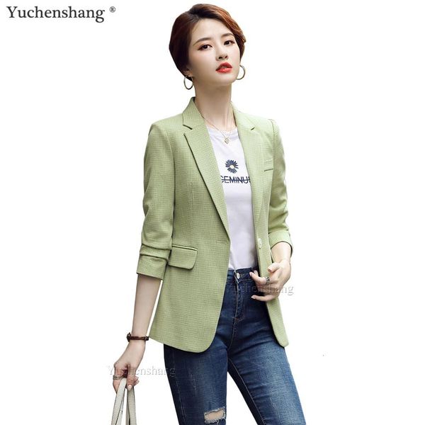 women's suits & blazers new arrival fashion slim one button full sleeve ol blazer jacket women girl gray green plaid fall coat for offi, White;black
women's suits & blazers new arrival fashion slim one button full sleeve ol blazer jacket women girl gray green plaid fall coat for offi, White;black