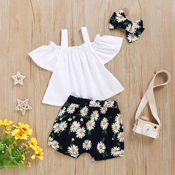 clothing sets 2021 girls' suspenders set baby girl solid color + sunflower shorts hair band three-piece suit, White
clothing sets 2021 girls' suspenders set baby girl solid color + sunflower shorts hair band three-piece suit, White