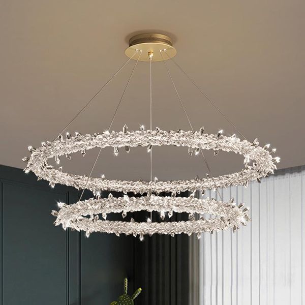 pendant lamps nordic living room crystal chandelier simple modern bedroom atmospheric ring round restaurant hall internet celebrity led lamp
pendant lamps nordic living room crystal chandelier simple modern bedroom atmospheric ring round restaurant hall internet celebrity led lamp