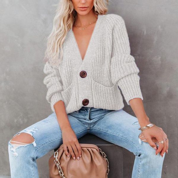 women's knits & tees 2021 winter women elegant v-neck solid knit cardigan coats chic single breasted jackets fashion casual lady loose, White
women's knits & tees 2021 winter women elegant v-neck solid knit cardigan coats chic single breasted jackets fashion casual lady loose, White