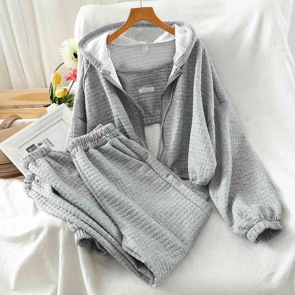women's tracksuits sporty casual 3-piece suit autumn ultra-short sling hooded sweater coat with feet long pants three-piece female, Gray
women's tracksuits sporty casual 3-piece suit autumn ultra-short sling hooded sweater coat with feet long pants three-piece female, Gray
