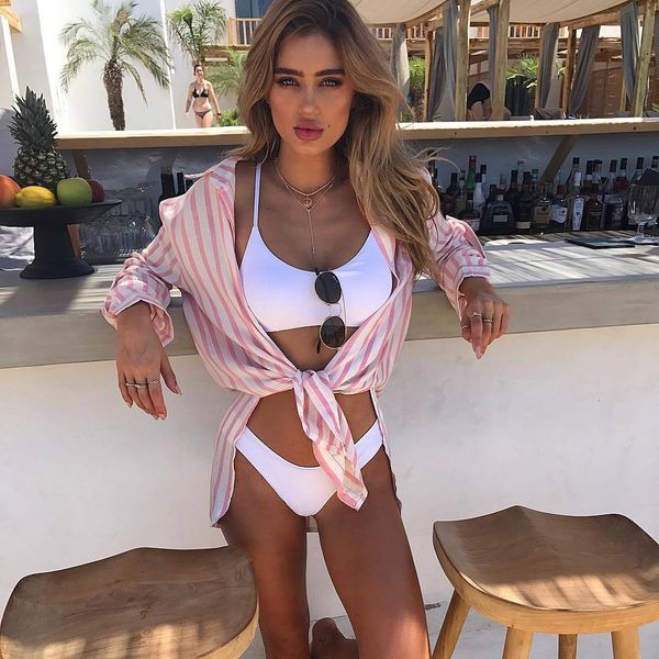swimsuit push up women two high piece waist black pink bikini set plus size beach bathing suits bikinis 2xl, White;black 
swimsuit push up women two high piece waist black pink bikini set plus size beach bathing suits bikinis 2xl, White;black