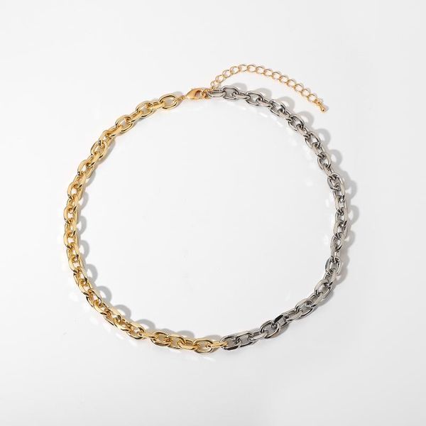 chains gold steel color thick chain splicing cable necklaces for women men punk street style miami choker jewelry, Silver
chains gold steel color thick chain splicing cable necklaces for women men punk street style miami choker jewelry, Silver