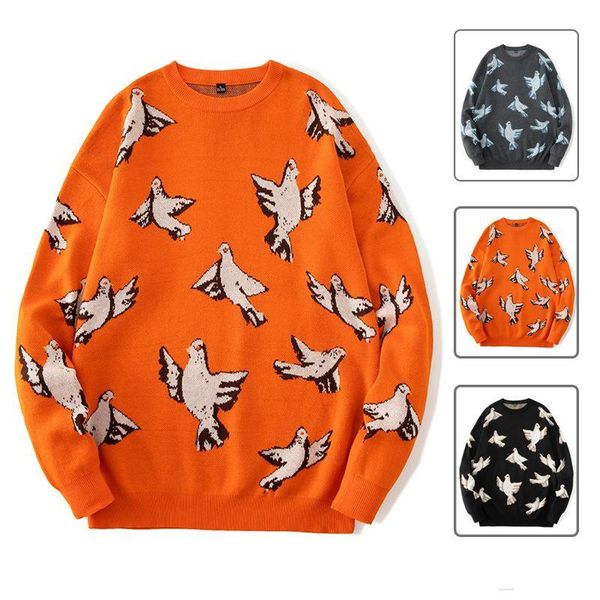 men's sweaters 2021 men flying pigeon design sense winter pullover mens o-neck korean fashions sweater women casual harajuku clothes, White;black
men's sweaters 2021 men flying pigeon design sense winter pullover mens o-neck korean fashions sweater women casual harajuku clothes, White;black