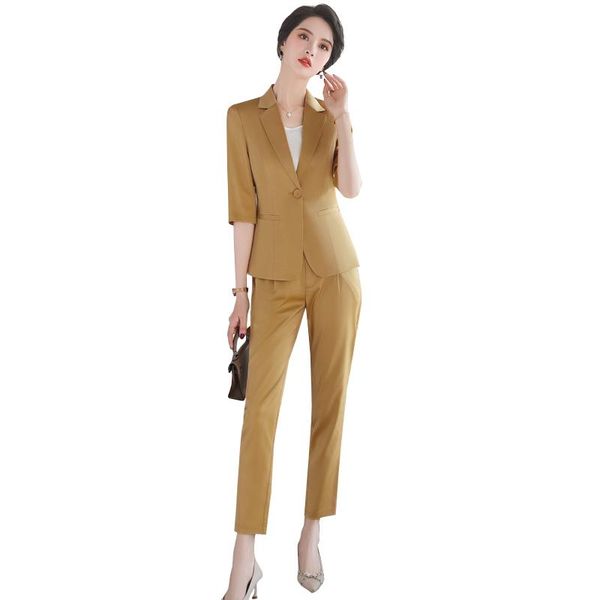 women's suits & blazers half sleeve women office lady pant suit yellow red work 2 piece set s-4xl summer spring ankle length and blazer, White;black
women's suits & blazers half sleeve women office lady pant suit yellow red work 2 piece set s-4xl summer spring ankle length and blazer, White;black