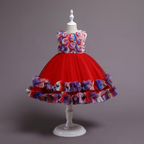 girl's dresses flower birthday banquet rainbow stitching dress elegant wedding white first holy communion loop, Red;yellow
girl's dresses flower birthday banquet rainbow stitching dress elegant wedding white first holy communion loop, Red;yellow