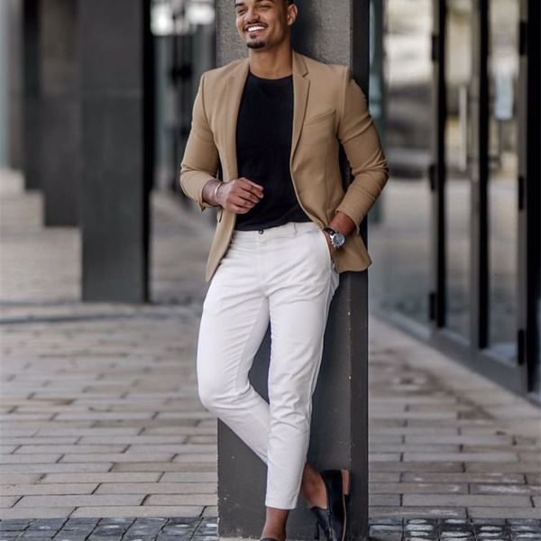 men's suits & blazers white pants put on homme slim fit smoking from bride's wedding party business promises blazer masculine vxlt, White;black
men's suits & blazers white pants put on homme slim fit smoking from bride's wedding party business promises blazer masculine vxlt, White;black