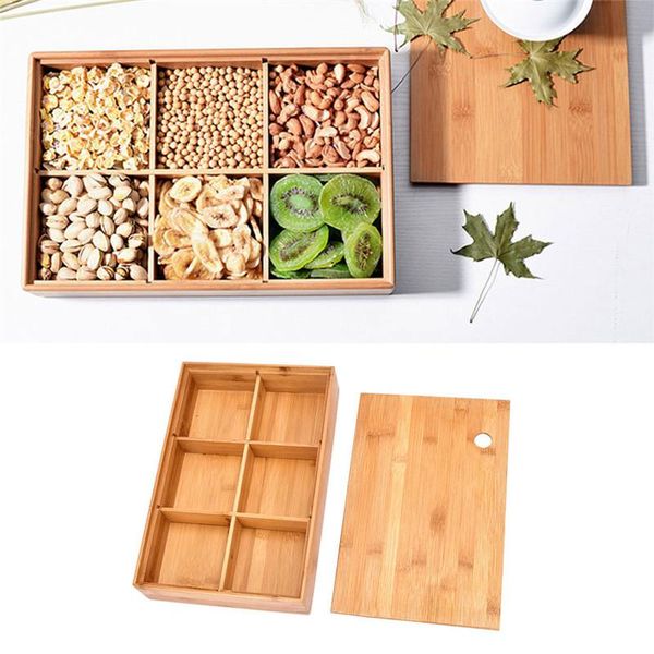 storage bottles & jars bamboo 6 grid box tea tray candy dried fruit nut removable division organizer home decoration
storage bottles & jars bamboo 6 grid box tea tray candy dried fruit nut removable division organizer home decoration