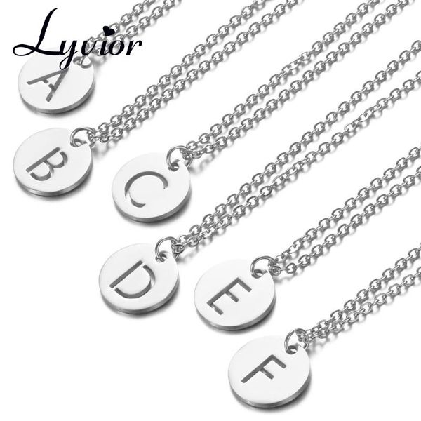 pendant necklaces lyvior 26 alphabet letters round disc initial necklace simiple stainless steel a-z letter for women, Silver
pendant necklaces lyvior 26 alphabet letters round disc initial necklace simiple stainless steel a-z letter for women, Silver