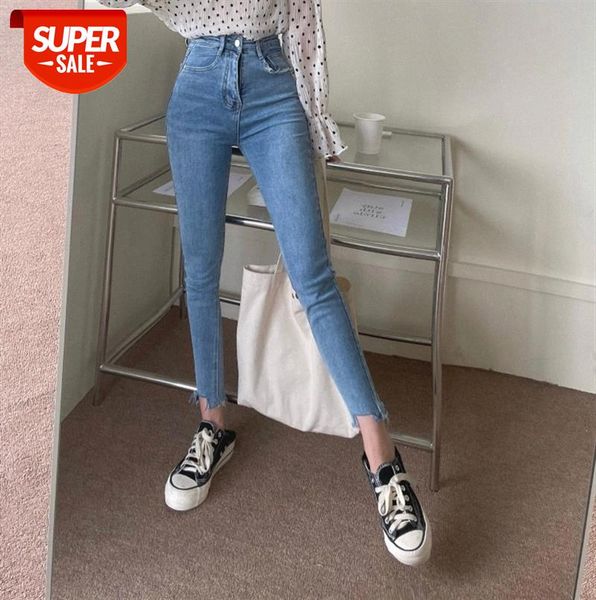 high elasticity irregular torn edge jeans women's waist slim slimming pencil pants ankle 2 colors #nw7v, Black;gray
high elasticity irregular torn edge jeans women's waist slim slimming pencil pants ankle 2 colors #nw7v, Black;gray