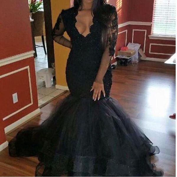 party dresses 2021 black lace evening prom vestido de festa graduation gowns long sleeve women formal, White;black
party dresses 2021 black lace evening prom vestido de festa graduation gowns long sleeve women formal, White;black