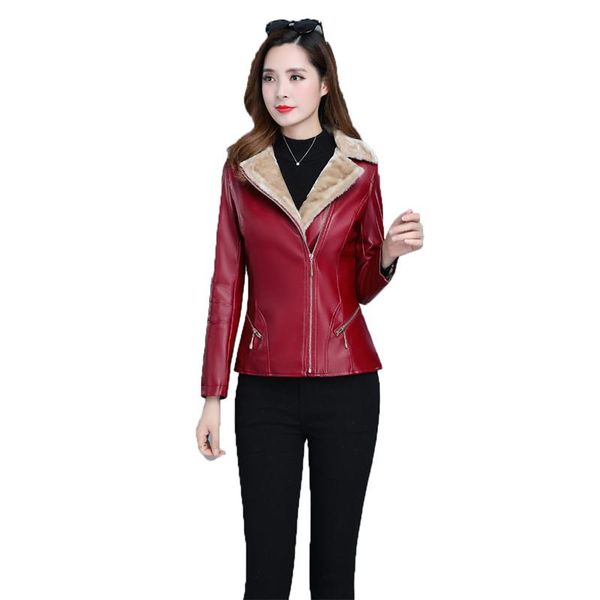 women's leather & faux 2021 winter keep warm jacket women black wine red plus size 7xl slim korean fashion short coat gh600
women's leather & faux 2021 winter keep warm jacket women black wine red plus size 7xl slim korean fashion short coat gh600