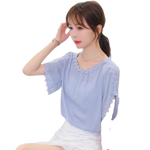 women's blouses & shirts summer 2021 fashion half-sleeved chiffon shirt design niche short-sleeved western style small, White
women's blouses & shirts summer 2021 fashion half-sleeved chiffon shirt design niche short-sleeved western style small, White