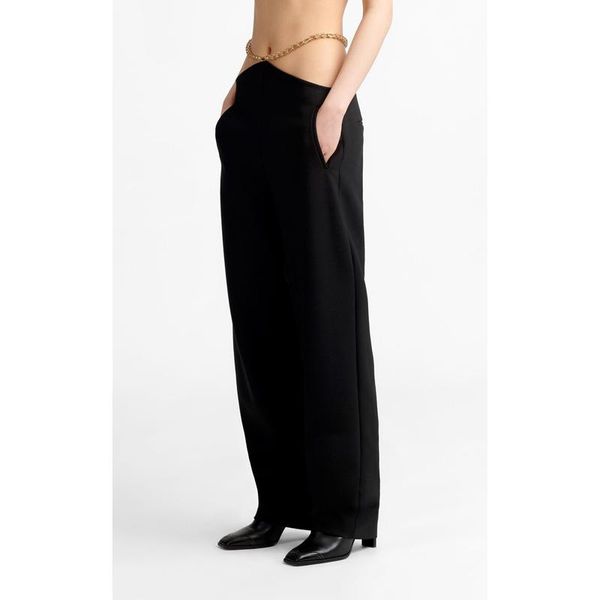 3.29 high end women's fashion design casual chain straight pants & capris, Black;white
3.29 high end women's fashion design casual chain straight pants & capris, Black;white