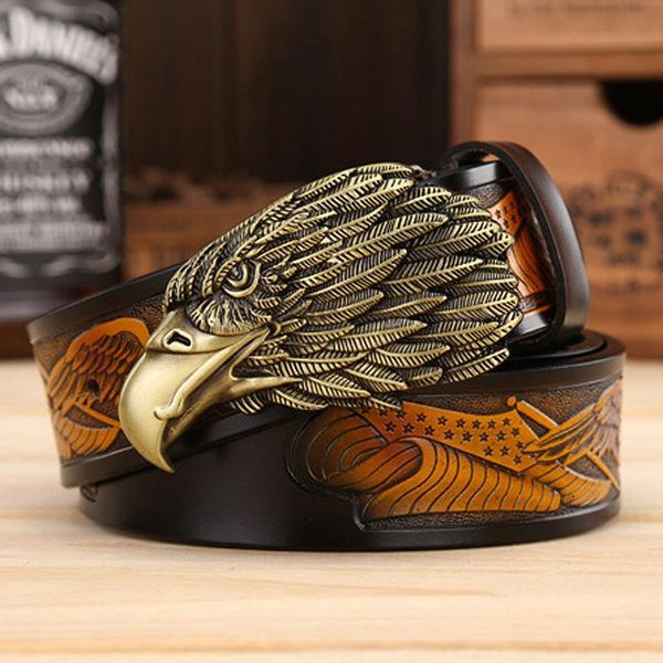 belts luxury fashion casual men's leather male eagle copper buckle retro belt for jeans drop, Black;brown
belts luxury fashion casual men's leather male eagle copper buckle retro belt for jeans drop, Black;brown