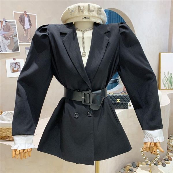 women's suits & blazers niche design clothing 2021 autumn color contrast large lapel coat casual loose medium length jacket, White;black
women's suits & blazers niche design clothing 2021 autumn color contrast large lapel coat casual loose medium length jacket, White;black