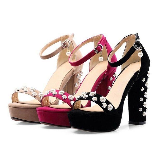 sandals elegant womens chic summer pearls peep toe ankle strap pumps high heels, Black
sandals elegant womens chic summer pearls peep toe ankle strap pumps high heels, Black