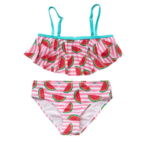 girls split bikini swimsuit striped watermelon print children's ruffled biquini infantil swimming suit for children one-pieces, Black
girls split bikini swimsuit striped watermelon print children's ruffled biquini infantil swimming suit for children one-pieces, Black