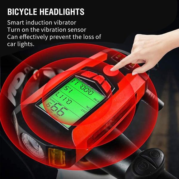 bike light bicycle front lights waterproof computer speedometer 5 modes headlight with horn anti-theft
bike light bicycle front lights waterproof computer speedometer 5 modes headlight with horn anti-theft