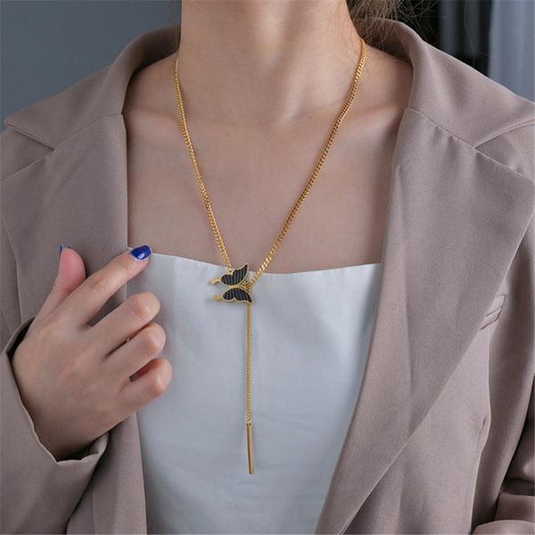 pendant necklaces 316l stainless steel niche design butterfly necklace ladies all-match jewelry collares para hombre, Silver
pendant necklaces 316l stainless steel niche design butterfly necklace ladies all-match jewelry collares para hombre, Silver
