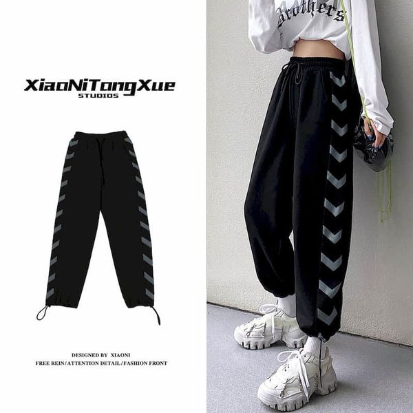 women's pants & capris loose high waist sweatpants, casual hip-hop tights, combined with everything, spring and autumn street clothes,, Black;white
women's pants & capris loose high waist sweatpants, casual hip-hop tights, combined with everything, spring and autumn street clothes,, Black;white