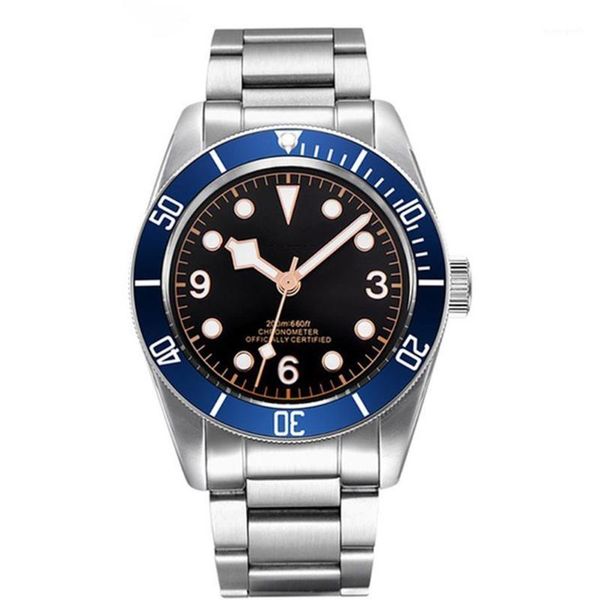 wristwatches 41mm mechanical blue bezel sapphire glass waterproof luminous automatic mens watch, Slivery;brown
wristwatches 41mm mechanical blue bezel sapphire glass waterproof luminous automatic mens watch, Slivery;brown