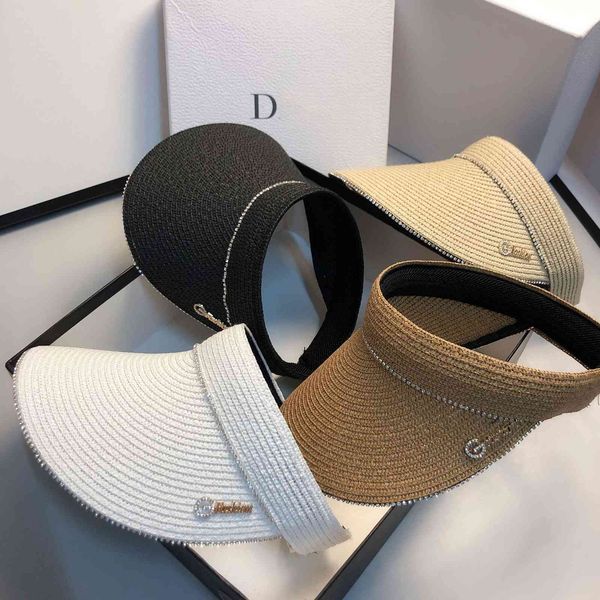 summer straw woven hollow cap with diamond, designer version, light cap for sun shading and tourism, fashionable hairband hat without top, Blue;gray
summer straw woven hollow cap with diamond, designer version, light cap for sun shading and tourism, fashionable hairband hat without top, Blue;gray