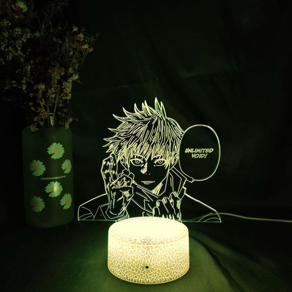 night lights anime lamp jujutsu kaisen satoru gojo led light for bedroom decor birthday gift figure action otakus
night lights anime lamp jujutsu kaisen satoru gojo led light for bedroom decor birthday gift figure action otakus