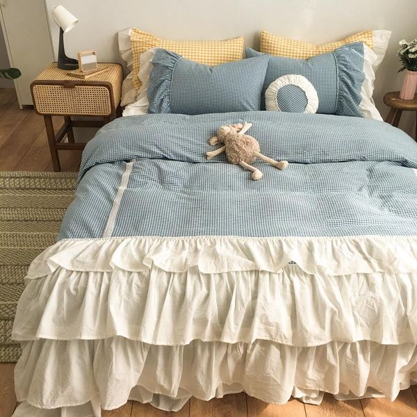 bedding sets 100% yarn-dyed washed cotton princess girl set white ruffle splice cake skirt design duvet cover bed pillowcases
bedding sets 100% yarn-dyed washed cotton princess girl set white ruffle splice cake skirt design duvet cover bed pillowcases