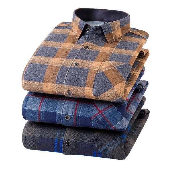 men's casual shirts winter warm velvet padded shirt style loose plus size long-sleeved polyester print striped plaid for men, White;black
men's casual shirts winter warm velvet padded shirt style loose plus size long-sleeved polyester print striped plaid for men, White;black