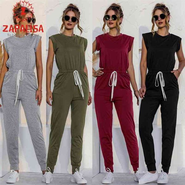 fashion women summer solid color long pencil pants drawstring design pockets decor o-neck sleeveless slim streetwear jumpsuits, Black;white
fashion women summer solid color long pencil pants drawstring design pockets decor o-neck sleeveless slim streetwear jumpsuits, Black;white