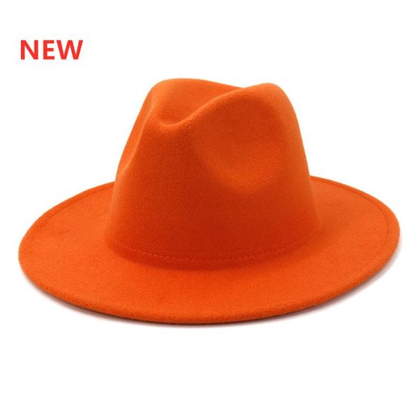 wide brim hats classic british fedora hat men wome orange woolen winter felt fashion jazz wholesale 2021, Blue;gray
wide brim hats classic british fedora hat men wome orange woolen winter felt fashion jazz wholesale 2021, Blue;gray