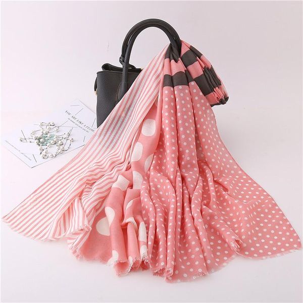 scarves 2021 dot print frayed shawls women cotton long soft spot polka stripe scarf wrap hijab muffler 6 color, Blue;gray
scarves 2021 dot print frayed shawls women cotton long soft spot polka stripe scarf wrap hijab muffler 6 color, Blue;gray