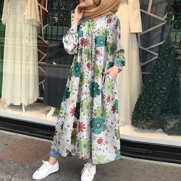 casual dresses 2021 vintage printed shirt dress zanzea women's autumn sundresscasual abaya female button maxi vestido muslim plus size, Black;gray
casual dresses 2021 vintage printed shirt dress zanzea women's autumn sundresscasual abaya female button maxi vestido muslim plus size, Black;gray